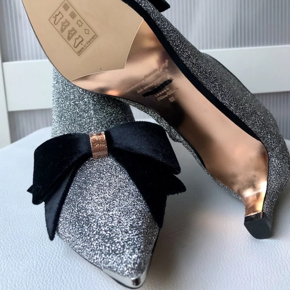 Ted Baker Lurex Bow Kitten Heel Bootie - Picture 6 of 9